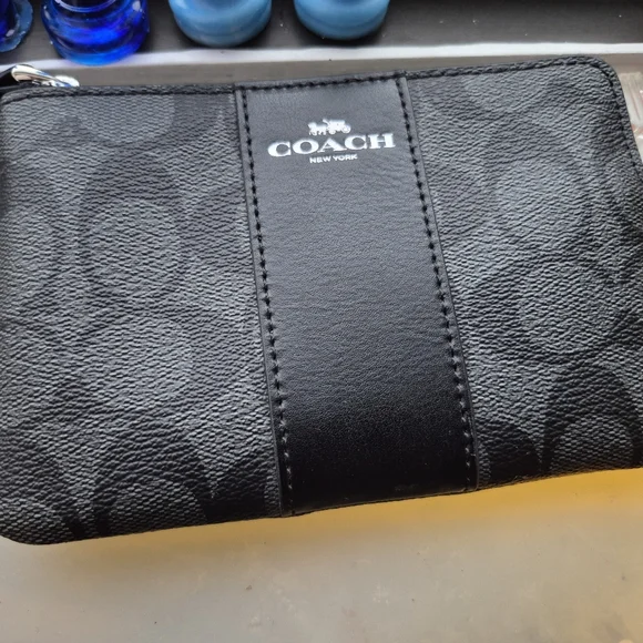 Coach Black Textured Leather Accessory - Picture 1 of 7